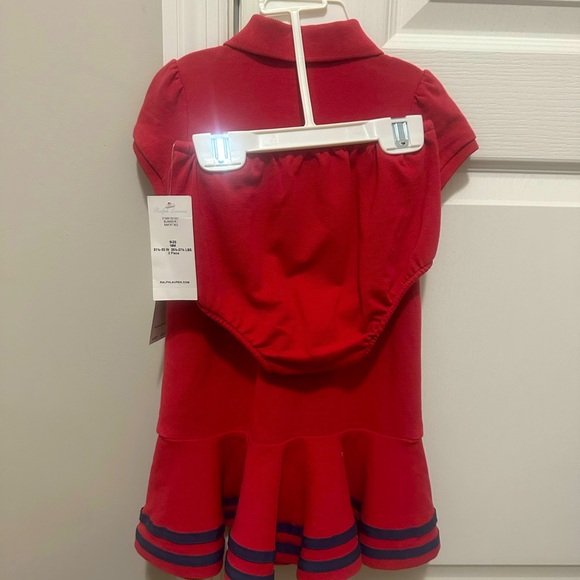 NWT Ralph Lauren red and navy toddler sz.18M 2piece dress set! Great present 🎁 - Picture 10 of 16